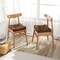 Set of 2 Outdoor Indoor Chair Cushions with Thick Cotton Filling and Reversible Design